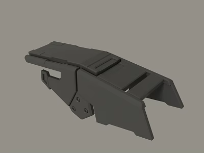 Single Gray Mechanical Component With Industrial Structural Design Elements And Functional Parts 3d model