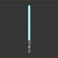 Weapon Themed Blue Lightsaber With Silver Hilt And Gray Gradient 3d model