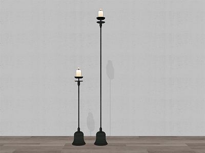 Modern candlestick floor lamp 3d model