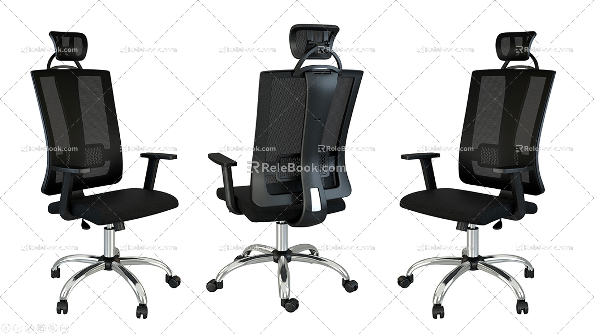 Office Chair Backrest Chair Computer Chair Mobile Chair Boss Chair 3d model