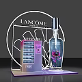 Lancome Perfume Retail Display Stand Commercial Equipment With LED Lights And Purple Pink Elements
