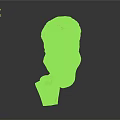 Shiny Golden Human Head Bust Statue With Expressive Facial Details