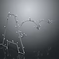Modern Decorative Furniture With Metal Frame Small Lights And Letter Shape Design