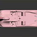 Pink Flamingo Shaped Pedal Boat With THE PINK TROUBLE Design And Seats