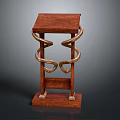 Elegant Wooden Accent Table with Square Top and Scroll Metal Legs