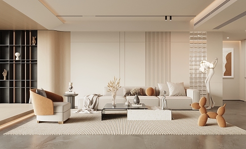 modern living room 3d model