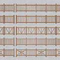 Different Wooden Fence Styles With Horizontal Slats Cross Patterns And V Shaped Panels