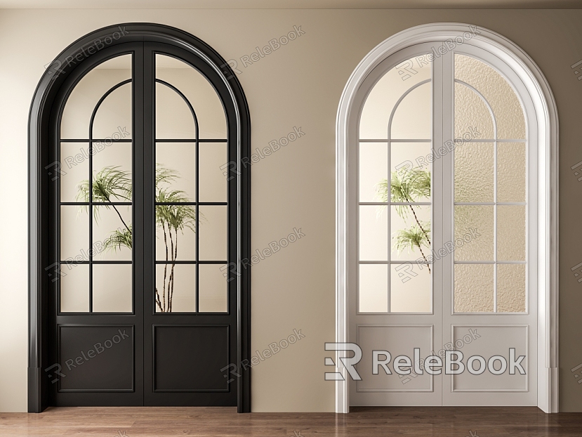 French glass door swing door model