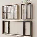 Modern Stylish Casement Windows With Wooden Frames And Clear Glass Panels