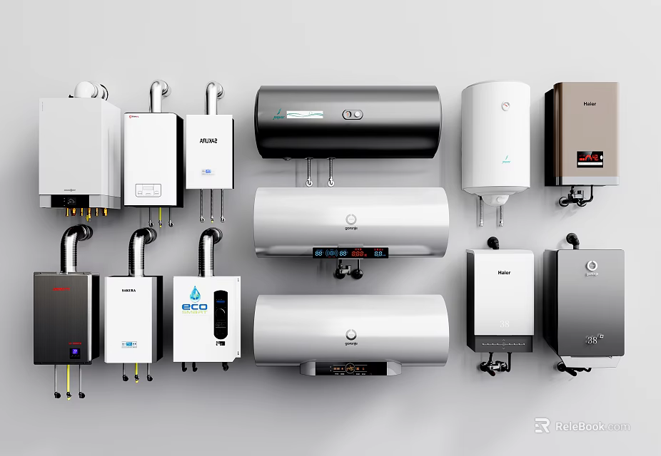Various Types Of Household Appliances With Different Brands And Styles Arranged For 3d model 