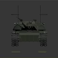 Modern Main Battle Tank Military Vehicle With Armored Plating Cannon And Tracks