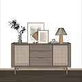 Nordic Side Cabinet 3d model