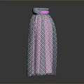 Man In Pink Blue Plaid Long Dress With Lightweight Flowy Fabric