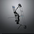 Modern Compound Bow Archery Equipment With Arrows Pulley System And Stabilizer