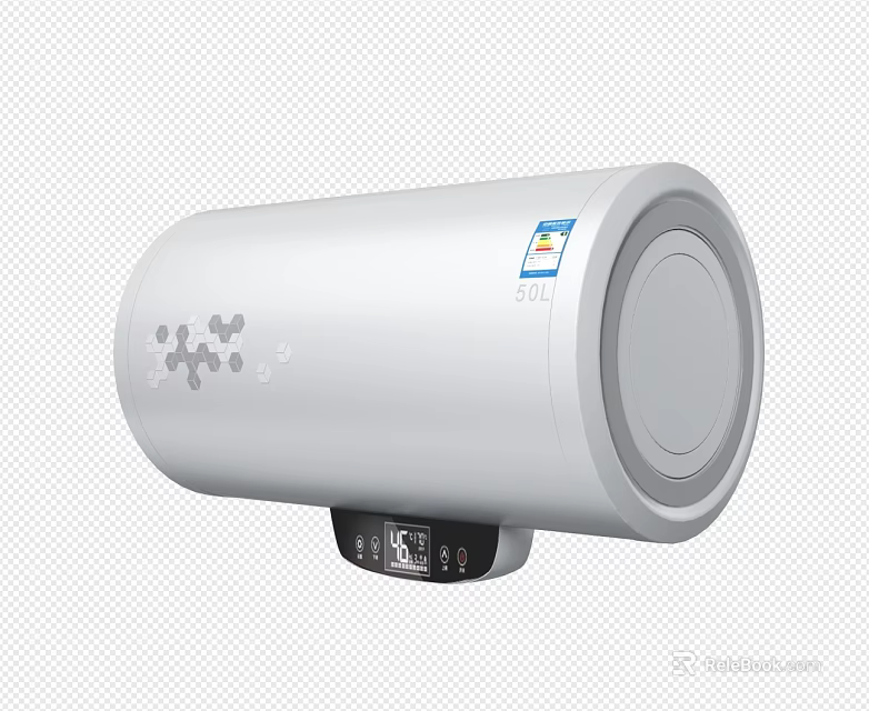 Modern Design White Electric Water Heater With Digital Display Daily Electrical Appliance 3d model 
