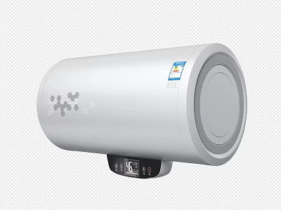Modern Design White Electric Water Heater With Digital Display Daily Electrical Appliance 3d model