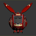 Futuristic Red Flying Vehicle Concept Featuring Transparent Cockpit And Sleek Wings