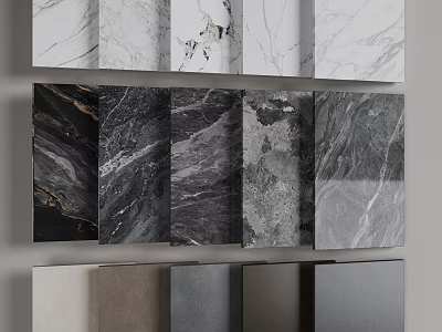 Modern Wall Panels With Various Textures And Color Options For Interior Design 3d model