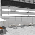 Modern Storefront Design Featuring Large Glass Walls White Facade And Black Grilles