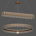 Elegant Crystal Double Ring Chandelier Modern Design With Illuminated Glass Elements 3d model