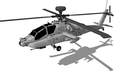 Modern Helicopter Super Helicopter 3d model