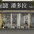 Modern Beauty Salon Interior With Round Mirrors Styling Chairs And Marble Accents