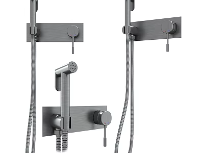Modern Stainless Steel Shower System With Wall Mounted Design And Handheld Sprayer 3d model
