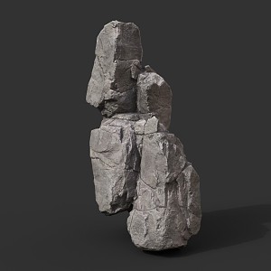 Rock Stone Block Granite Natural Landscape Stone Pillar 3d model