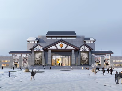 New Chinese Museum Architecture Museum 3d model New Chinese Museum Architecture Museum 3d model