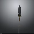 Artistic Decorative Weapon Sword Featuring Engraved Blade And Ornate Hilt Design