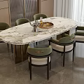Modern Dining Table and Chair 3d model