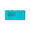 Blue Durable Plastic Storage Basket Featuring Ventilated Design for Home Organization