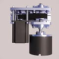 Mechanical Motor Gear Mechanism With Metal Frame And Shaft Components