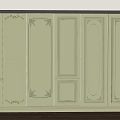 Elegant Decorative Wall Panels With Intricate Carvings And Classic Design Elements 3d model