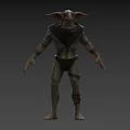 Fantasy Creature Character Design 3D Model With Multiple Angles Armor And Bandages 3d model