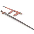 Ancient Metal Long Sword And Crossbow Accessory Historical Weapon Design View