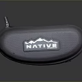 Grey Native Eyeglass Case With Mountain Design Durable Portable Protective Accessory