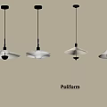 Poliform Modern Pendant Lights With Different Design Styles And Shade Shapes 3d model