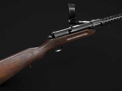 Classic Vintage Rifle With Wooden Stock Black Sight And Metal Barrel Components 3d model Classic Vintage Rifle With Wooden Stock Black Sight And Metal Barrel Components 3d model