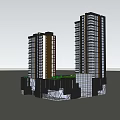 Modern Office Building Exterior Design With Glass Facade And Tall Structure