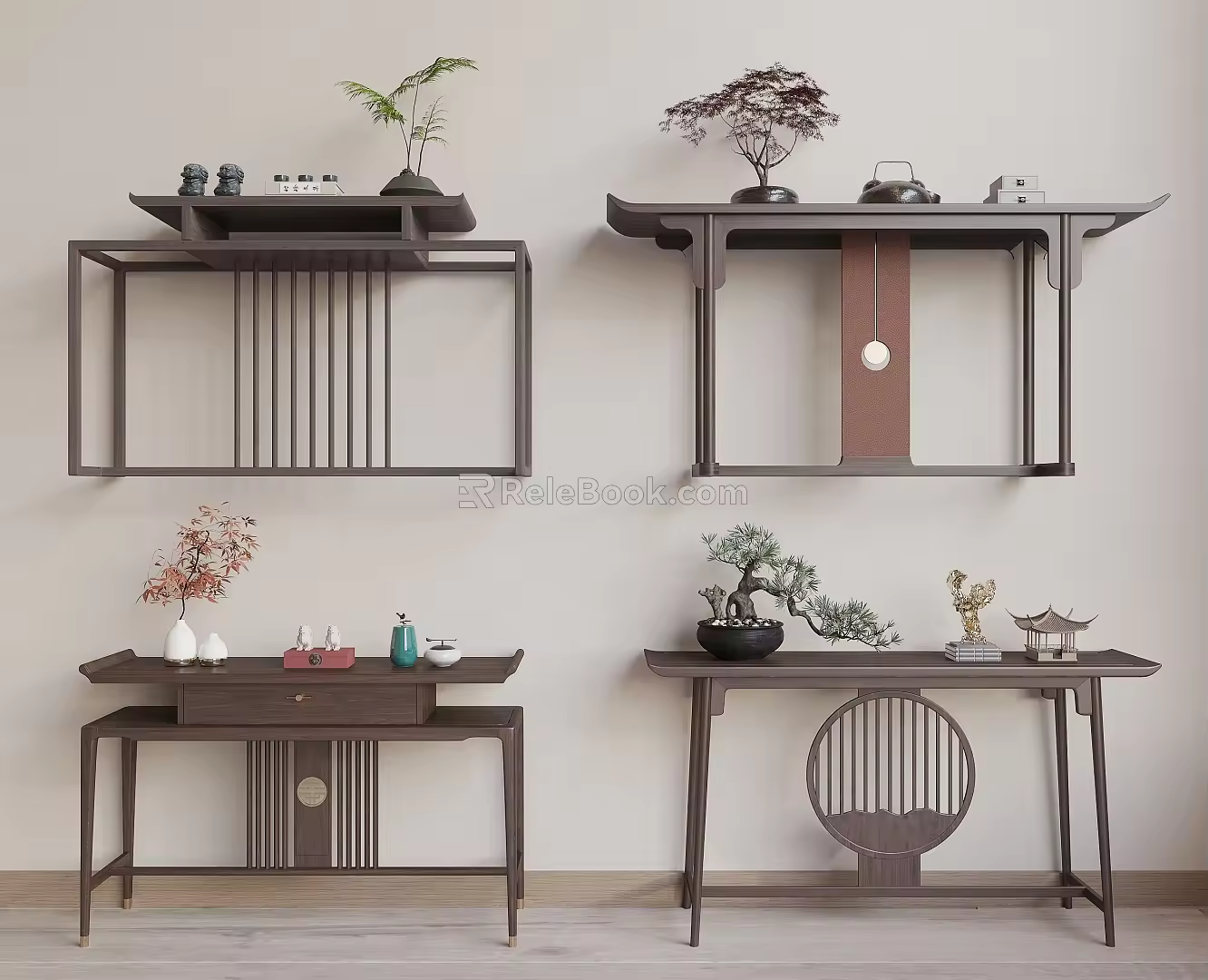 new chinese-style article case 3d model