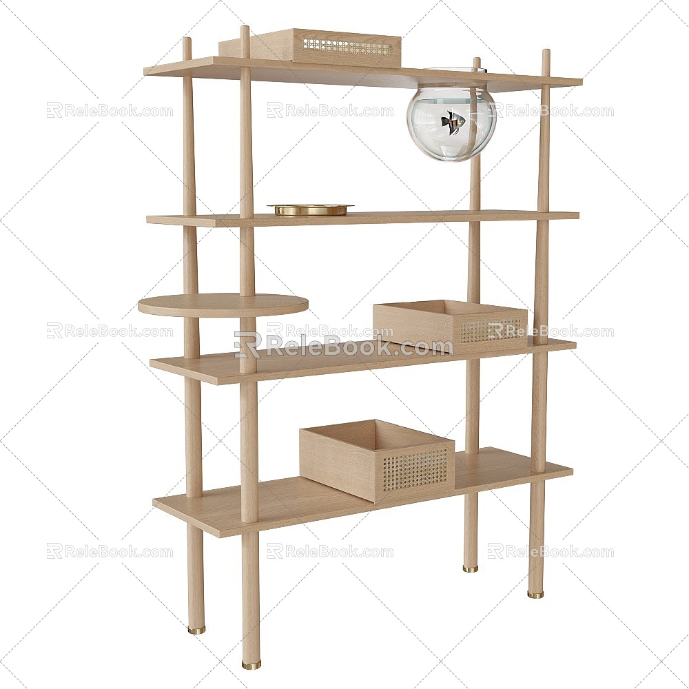 Stories modern solid wood frame 18 3d model