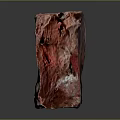 Red And Gray Wooden Stone With Natural Textured Surface For Decorative Use