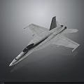 Aerospace Themed White Fighter Jet 3D Model Design With Shiny Surface On Dark Background