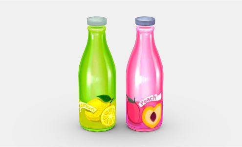 Modern Drink Cartoon Juice 3d model