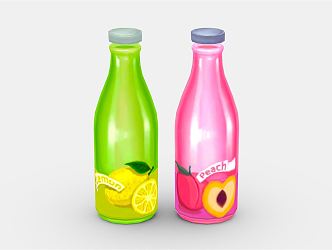 Modern Drink Cartoon Juice 3d model