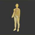 Woman Wearing Brown Top Beige Pants White Sneakers Carrying Beige Bag