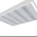 Modern Ceiling Design With Linear LED Lights Recessed Downlights And Sleek White Surface 3d model