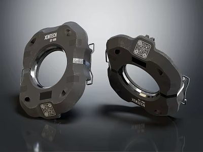Brembo Brake Calipers With QR Code And Metal Structure Design 3d model