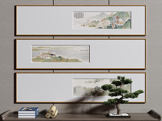 New Chinese Landscape Painting Decorative Painting 3d model